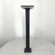 Садовий світильник-стовпчик чорного кольору з квадратним абажуром