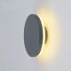 Круглий LED-світильник з заднім підсвічуванням у сірому корпусі